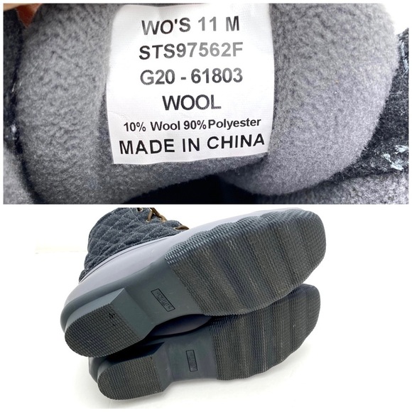 SPERRY Saltwater Wool Quarter Winter Ankle Duck Boot Gray Size 11 STS97562F - Picture 11 of 14